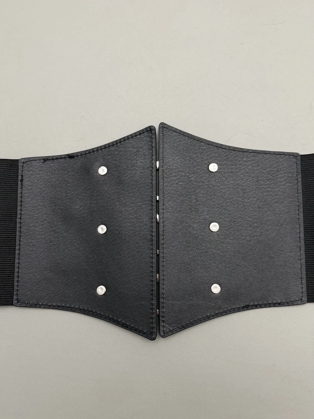 Black Heart Buckle Wide Waist Belt Corset Belt Elastic Cinch Belt Gothic Punk
